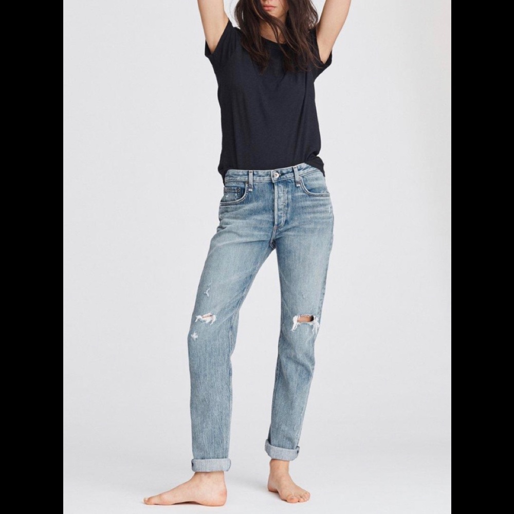 RAG & BONE BOYFRIEND DISTRESSED JEAN SZ 24